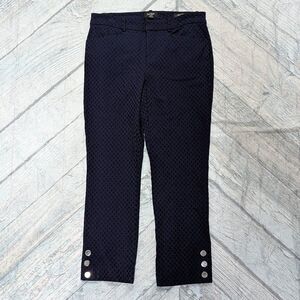 Lord and Taylor Size 8 P Petite Kelly Slim Fit Pants with Buttons